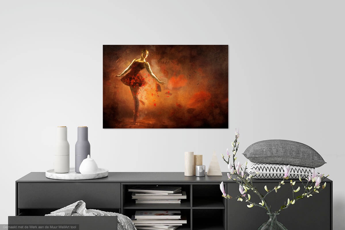 Geschilderde rode Ballerina