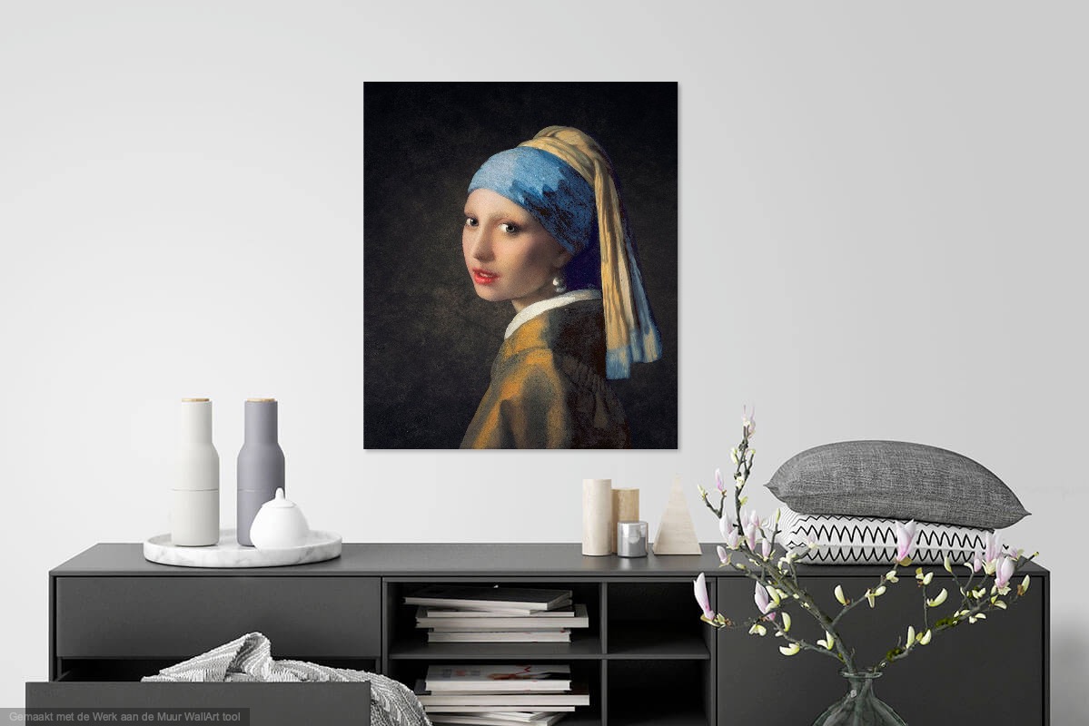 Modern meisje met de parel