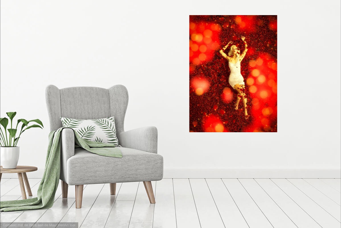 Een bed van rode rozen