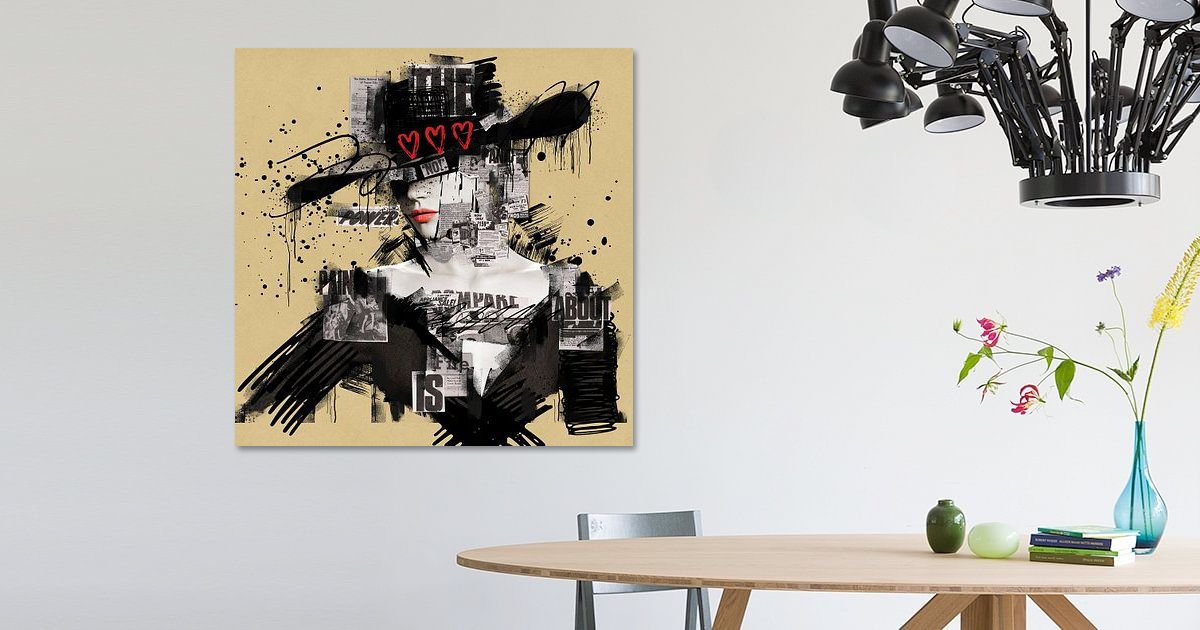 Another Lady in Black is een mixed media werk te koop als print