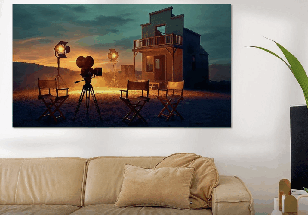 Verlaten Filmset bij Zonsondergang