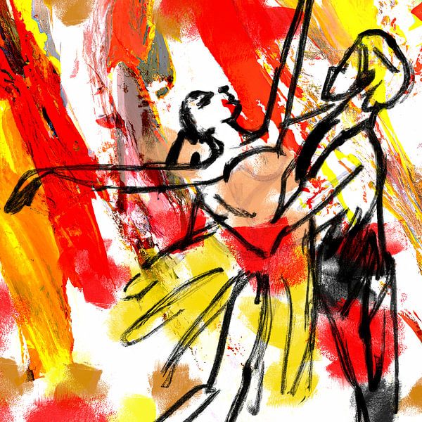 Geschetst ballet koppel