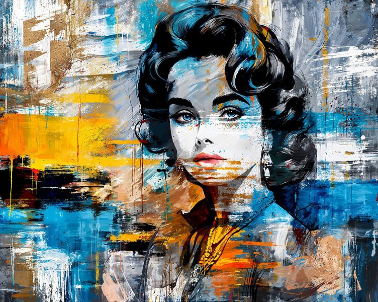 Blue Eyes Beauty a Classic Retro Portrait