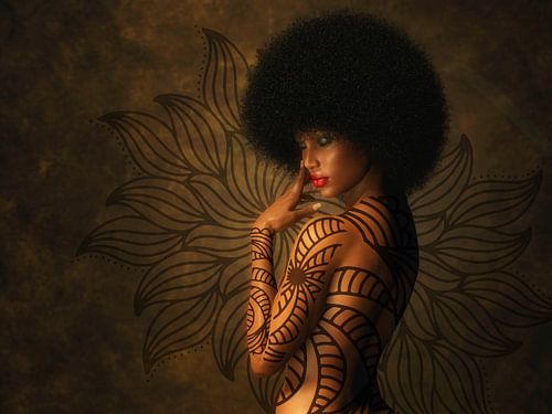 Afrikaanse tatoeage schoonheid