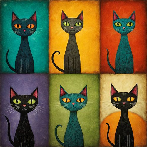 Katten in Pop Art