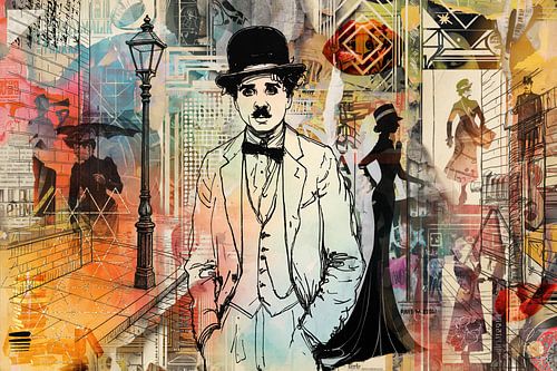 Charlie Chaplin in Collage