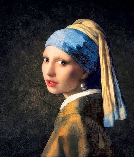 Modern meisje met de parel