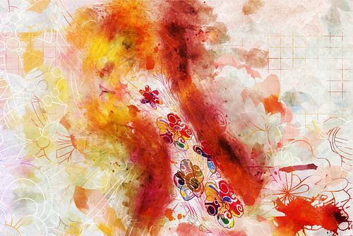 Bloemen portret en profil