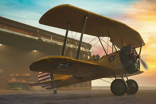 Vlieg weg in Retro stijl