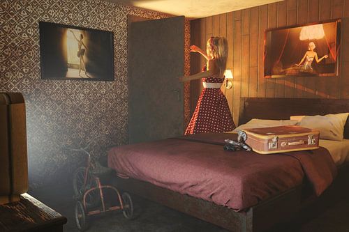 Een vreemde motel kamer